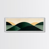 Abstract Mid-Century Modern Geometric Shapes Wall Art, Framed Canvas Print, Mid Century Modern Home Decor, Above Sofa or Bed Boho Art