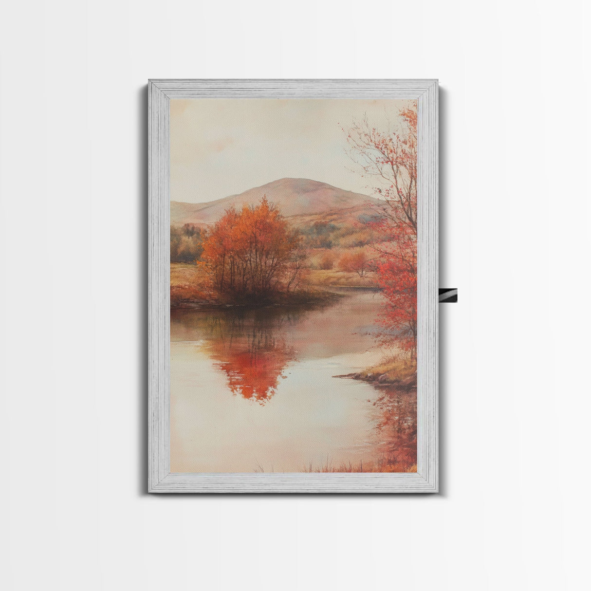 West Texas Desert Landscape, Framed Canvas Print, Fall In The Texas Desert, Desert Landscape Painting, Original Artwork, Minimalist