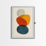 White Background Large Abstract Canvas Wall Art Framed Canvas Print Modern Abstract Painting Print Boho and Minimalist Office Art