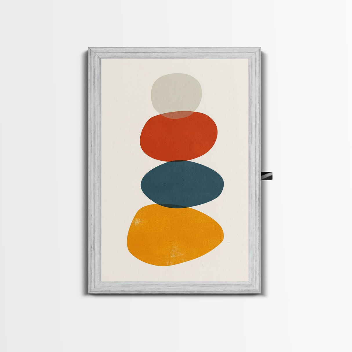 Watercolor Print Of A Cairn, Rock Stack Canvas Print, Mid Century Modern Art, Cairn Art, White Background Boho Living Room Decor