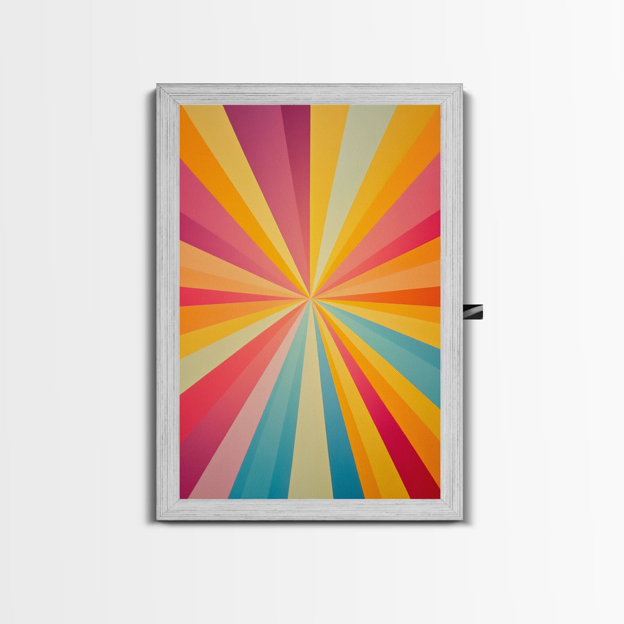 Mid Century Star Burst Canvas Print, Art Print, Retro Style Pastel Spiral Art, Modern Art, Modern Abstract Art Print, Wall Hangings