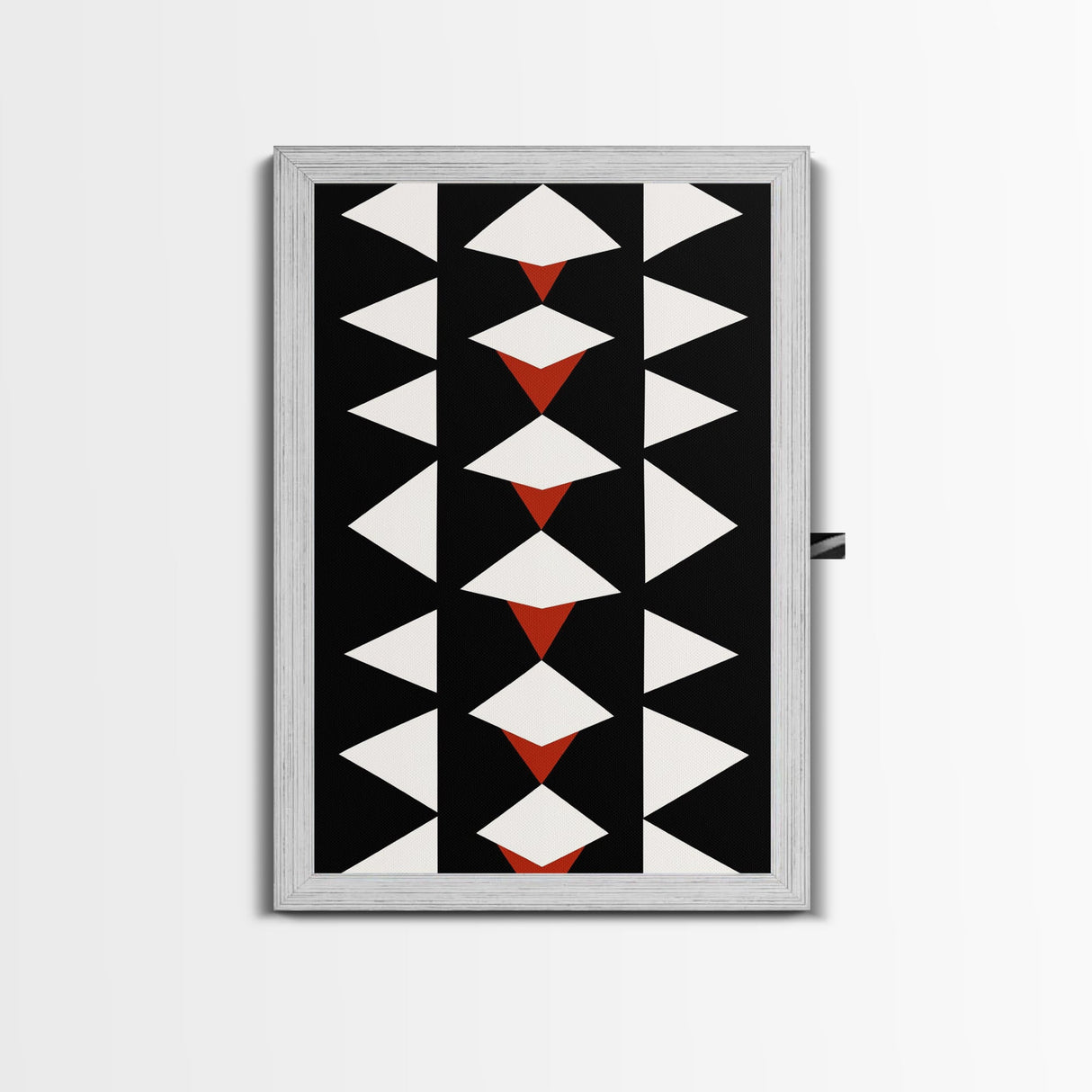 Arrow Panel Canvas Print, Boho Art, Wood Panel Canvas, Terracotta Art, Aztec Art, Retro Mid Century Modern Geometric Wall Art