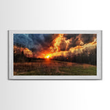 Fields Of East Texas, Framed Canvas Print, Photography Style Landscape Art, Horizontal Decor, Modern Farmhouse Wall Art, Living Room Decor