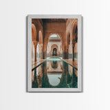 Reflection Pool Framed Canvas Print, Moroccon Wall Art