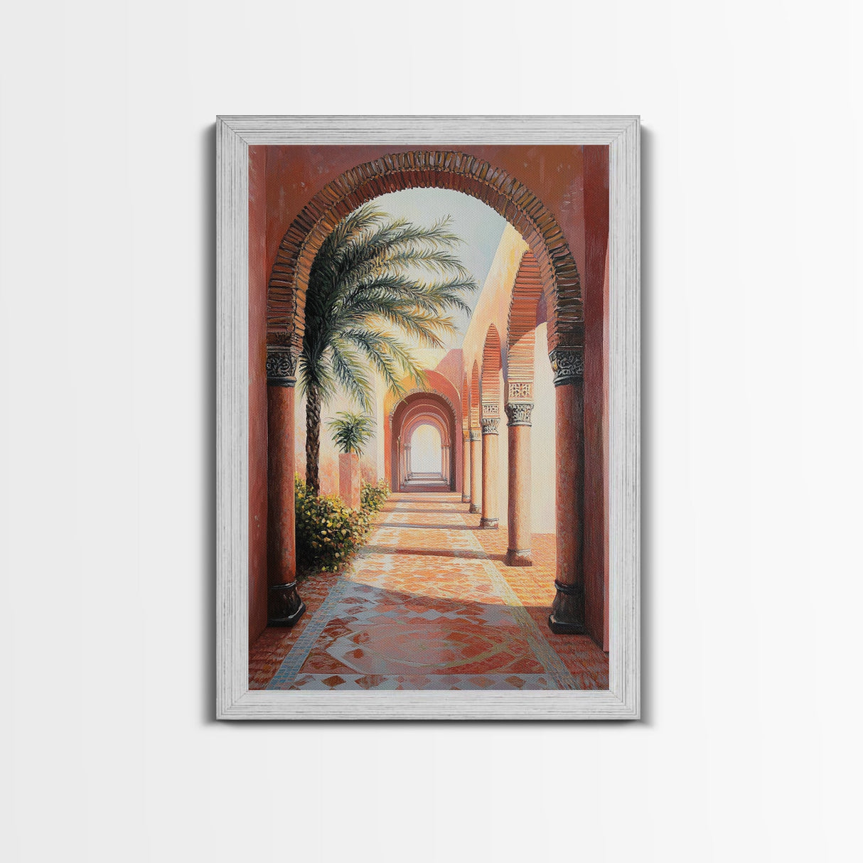 Middleastern Wall Art Framed Canvas Print, Moroccan Wall Art Framed Art, Moroccan Painting