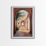 Middleastern Wall Art Framed Canvas Print, Moroccan Wall Art Framed Art, Moroccan Painting