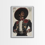 The Matador Painting Print, Chicano Art Framed Canvas Print, Traditional Mexican Wall Decor, Mexican Wall Art, Cultural Decor, Vibrant Decor