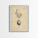 Christmas Tree Ornament Painting Print, Boho Christmas Wall Art, Framed Canvas