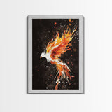 Graffiti Punk Art, Phoenix In Flames, Retribution, Framed Canvas Print, The Phoenix, Framed Wall Art, Original Painting Phoenix
