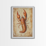 Kitsch Kitchen Home Decor, Crayfish Painting Print, Crawdaddy Wall Art, Louisiana Home Decor, Cajun Decor, Kitchen Wall Art