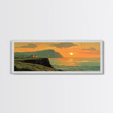 Ireland Painting Print Cliffs of Moher, Framed Canvas Print, Wood Framed Wall Art, Ireland Painting, Ireland Decor, Art of Ireland