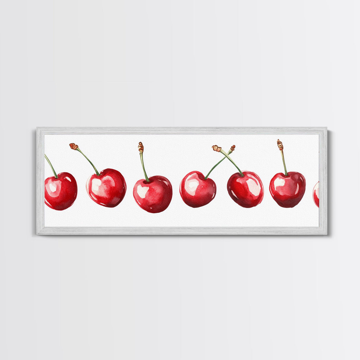 Panoramic Cherry painting Print - Kitchen Home Decor - Trendy Dorm Room Wall Art - Dining Room Decor - Cherry Art - Cherry Painting
