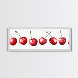 Panoramic Cherry painting Print - Kitchen Home Decor - Trendy Dorm Room Wall Art - Dining Room Decor - Cherry Art - Cherry Painting