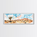 Desert Landscape Painting Print, Pueblo Style Home Decor, Southwestern Farmhouse Painting of Joshua Tree California, Minimalist Decor