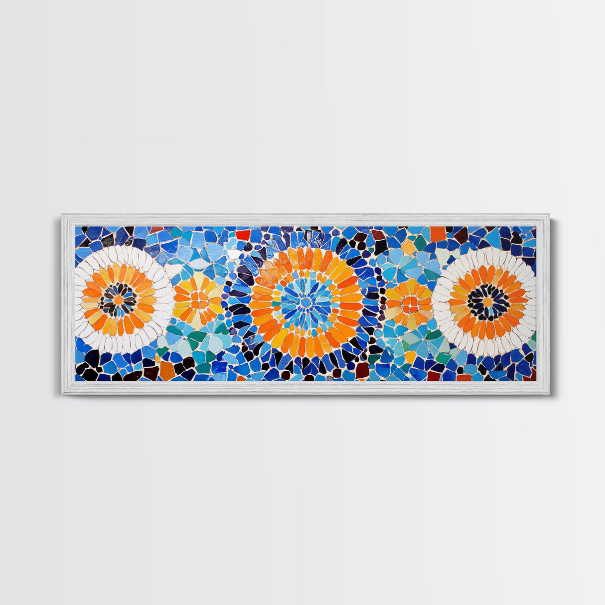 Mosaic Style Abstract Art Print, Sunflowers Mosaic Print, Floral Decor, Flower Abstract Art, Mosaic Wall Art Print, Sunflower Painting