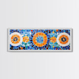 Mosaic Style Abstract Art Print, Sunflowers Mosaic Print, Floral Decor, Flower Abstract Art, Mosaic Wall Art Print, Sunflower Painting