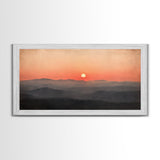 Sunrise Over The Smoky Mountains Framed Canvas Print