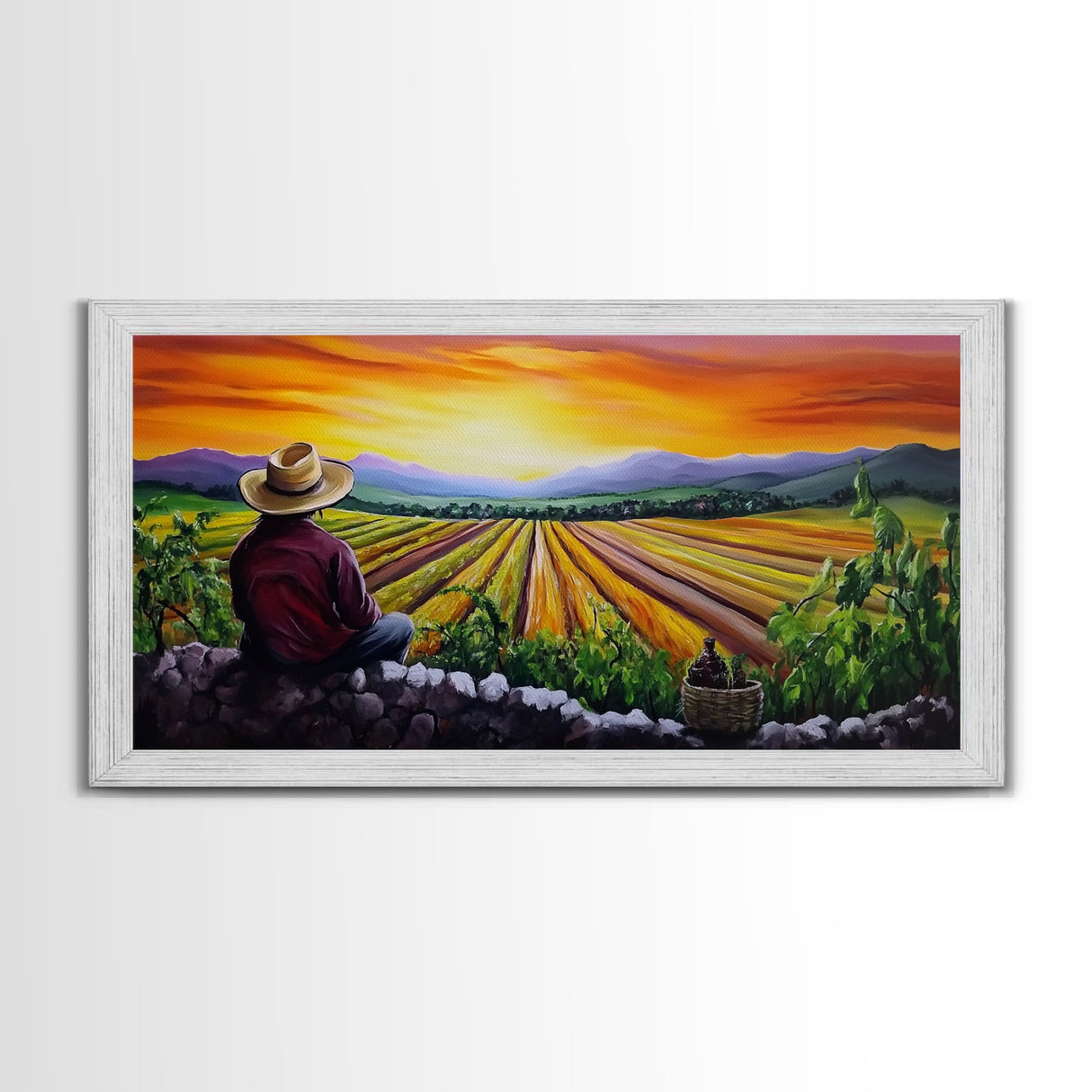 Mexicano Style Wall Art - Oil Painting Of A Farmer - Chicano Decor - Chicano Wall Art - Arte Mexicano - Cultura Mexicana Art