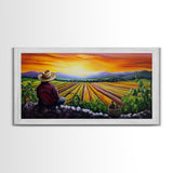 Mexicano Style Wall Art - Oil Painting Of A Farmer - Chicano Decor - Chicano Wall Art - Arte Mexicano - Cultura Mexicana Art