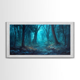 Dark Fantasy Forest Landscape Painting Canvas Print | Extra Large Living Room Wall Art | Horizontal Wall Art | Living Room Wall Art