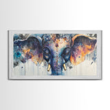 Ganesh Wall Art - Framed Canvas Print - Indian Wall Art - Ready To Hang - Hindu Wall Art - Hindu Painting - Ganesh Painting