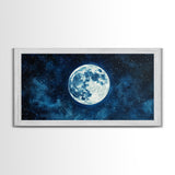 Abstract Oil Painting Print Of The Full Moon - Framed Canvas Print - Ready To Hang - Full Moon Art - Witchy Decor - Full Moon Painting