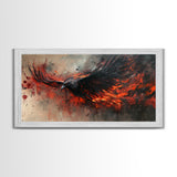 Vibrant Phoenix Wall Art Print, Framed Canvas, Phoenix Poster, Mythical Print, Phoenix Art Print, Fantasy Wall Art, Wall Art Print