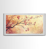 Original Floral Exquisite Canvas Wall Art, Cherry Blossoms, Wabi Sabi Decor, Boho Home Decor, Boho painting, Original Painting Print