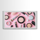 Retro Preppy Makeup Canvas Print, Makeup Art, Makeup Painting, Dorm Room Wall Art