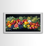 Fruits and Vegetables Wall Art Canvas Print, Kitchen Decor, Kitsch Decor, Kitchen Wall Art, Dining Room Decor, Modern Farmhouse Kitchen Art