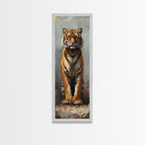 Majestic Tiger Painting Framed Canvas Print, Animal Wall Art, Rustic Decor Above Sofa Art, Bedroom Art Living Room Art Christmas