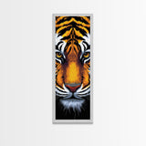 Fierce Tiger Face Framed Canvas Print, Bold Animal Wall Art, Wildlife Decor Above Couch Art, Statement Piece Christmas