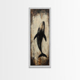 Majestic Whale Painting Framed Canvas Print, Nautical Wall Art, Coastal Decor Living Room Art, Rustic Decor Gift Idea Christmas