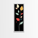 Mid-Century Modern Floral Pattern Framed Canvas Print, Flower Painting, Flower Art, MCM Art, Floral Decor, Botanical Wall Art