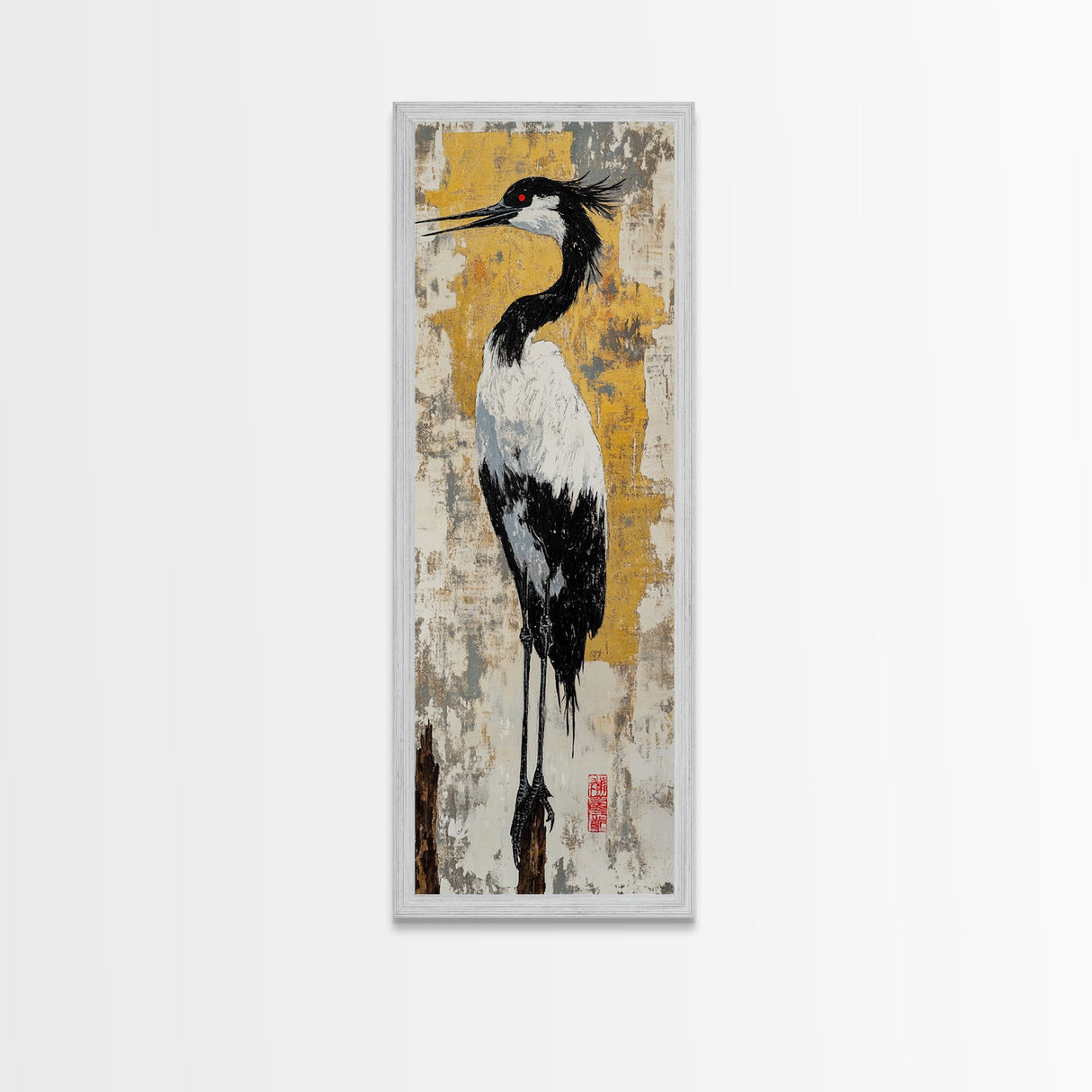 Wild Wolf Canvas Print Rustic Wall Art Tall Skinny Art for Bedroom Farmhouse Decor Animal Art Living Room Wall Art Gift Idea