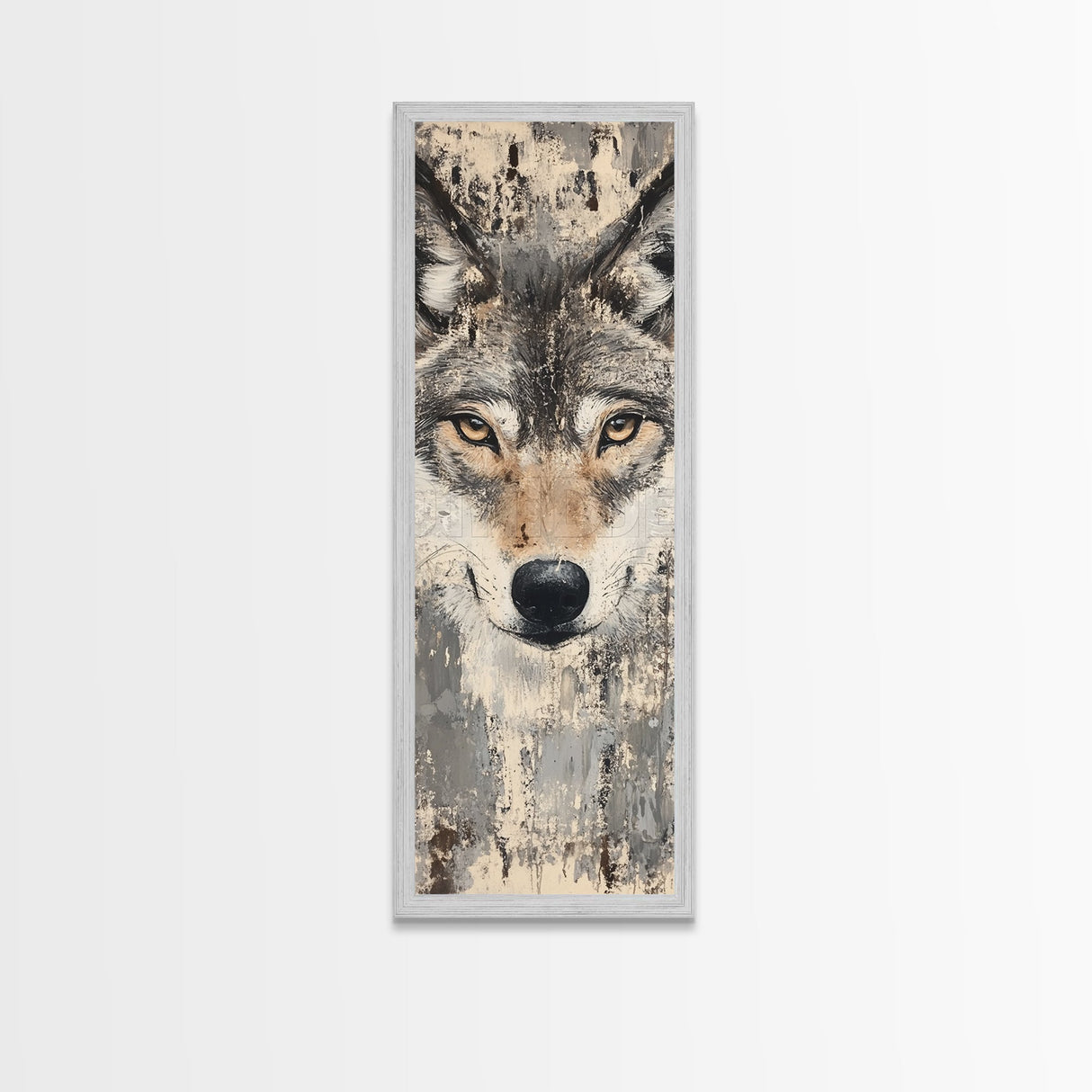 Canvas Print of Wolf Eyes Close-Up, Moody Art, Above Couch Art, Rustic Wall Art, Therapy Art, Wildlife Inspired