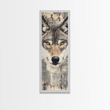 Canvas Print of Wolf Eyes Close-Up, Moody Art, Above Couch Art, Rustic Wall Art, Therapy Art, Wildlife Inspired