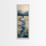 Framed Canvas Print Nature-Inspired Marsh Painting Landscape Painting Wabi Sabi Art Guest Room Art Rustic Decor Perfect Above Sofa Accent