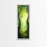 Fantasy Forest Landscape Painting Canvas Print, Tall Narrow Wall Art, Tall and Skinny Painting, Landscape Wall Art, Accent Piece