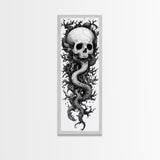 Cosmic Horror Wall Art Framed Canvas Print, Skull Art, Skull Painting Print, Skull Wall Art, Halloween Decor