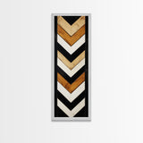 Retro Chevrons Wall Art - Framed Canvas Print - Mid Century Modern Wall Art - Unique Home Decor - Tall Narrow Art - Skinny Art
