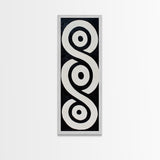 Framed Canvas Print of Black and White Geometric Wall Art, Sacred Geometry Art, Minimalist Decor, Tall Skinny Art, Above Bed Wall Art, Modern Aesthetic