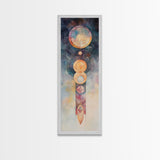 Sacred Geometry Art, Mystic Canvas Print, Sacred Geometry Art, Vertical Wall Art For Bedroom And Living Room Decor