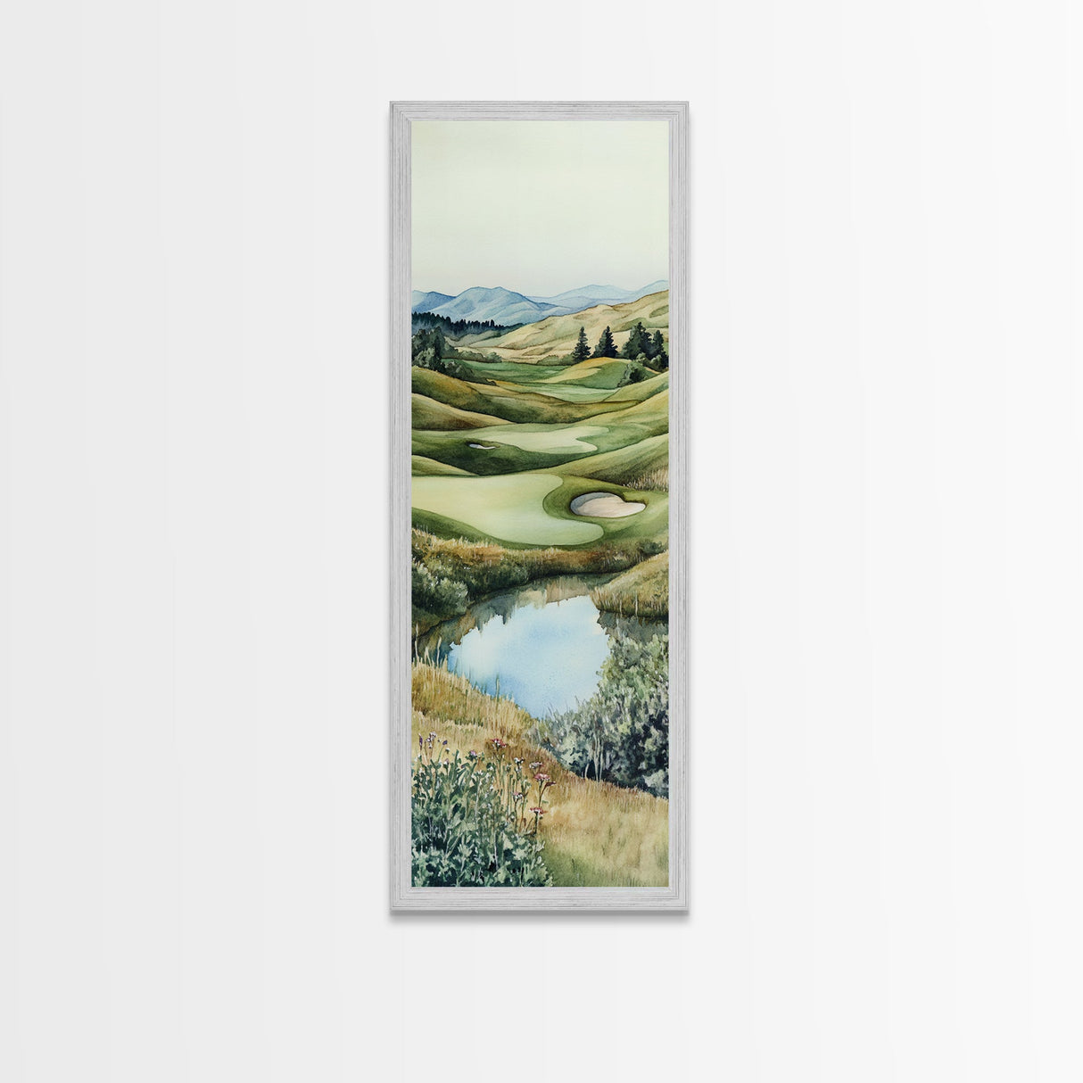 Irish Landscape Art Framed Canvas Print Green Wall Art Vertical Wall Art Above Couch Wall Art Rustic Landscape Art Gift Living