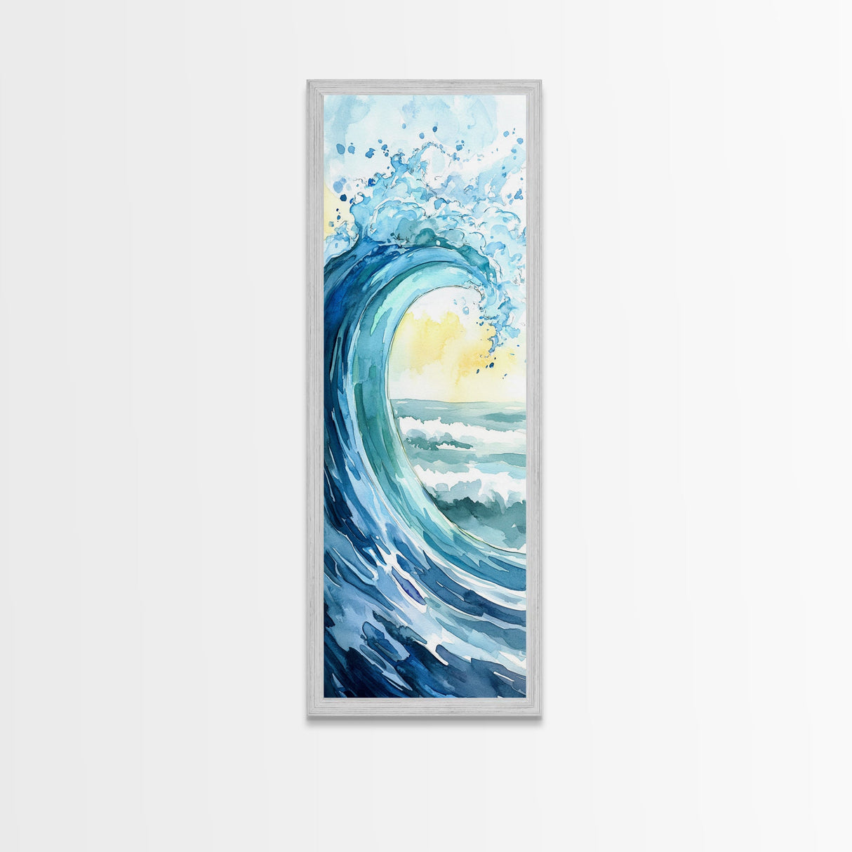 Ocean Wave Painting Canvas Print Coastal Landscape Art Nautical Wall Art Blue Green Wall Art Above Sofa Art Gift Nautical Decor
