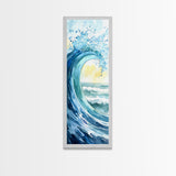 Ocean Wave Painting Canvas Print Coastal Landscape Art Nautical Wall Art Blue Green Wall Art Above Sofa Art Gift Nautical Decor