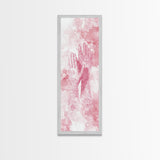 Elegant Mehndi Hand Art Framed Canvas Print - Light Pink Wall Art, Botanical Prints, Whimsical Art, Yoga Art, Gift Idea Her, Bedroom Decor