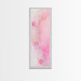 Pink Lace Canvas Print Light Pink Abstract Art Feminine Minimalist Bedroom Decor Vertical Wall Art Wabi Sabi Art Rustic Home Gift Idea