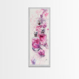 Perfume Bottles Canvas Print - Elegant Pink Abstract Art, Feminine Glass Bottles Artwork, Gift Idea for Her, Bedroom Wall Decor