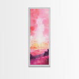 Sunset Gradient Canvas Print - Abstract Pink Orange Wall Art, Sunrise Inspired Minimalist Painting, Bedroom Decor, Above Bed Artwork